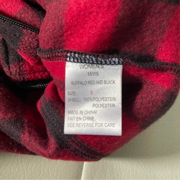 Woolrich women’s Fleece Jacket Buffalo Plaid zip up size small - Picture 5 of 7